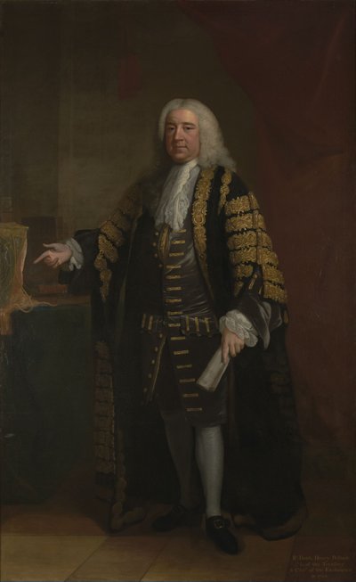 Portrait of Henry Pelham, British Prime Minister (1694-1754) by William Hoare